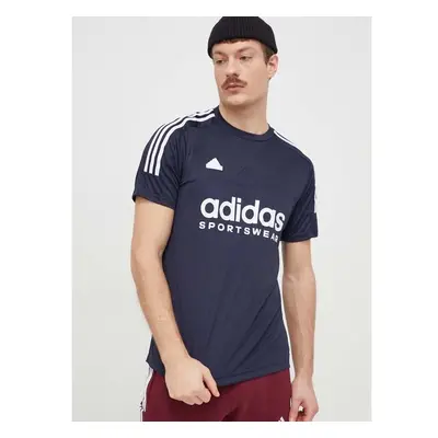 Tréninkové tričko adidas Tiro tmavomodrá barva, s potiskem, IS1501 89638589