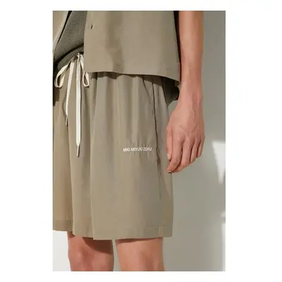 Kraťasy MKI MIYUKI ZOKU Tencel Shorts pánské, zelená barva, TENCEL 94874759