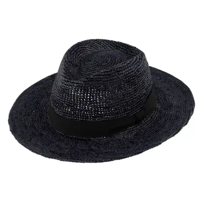 Fiebig Fedora Raffia - slaměný černý klobouk - Bestseller 90813719