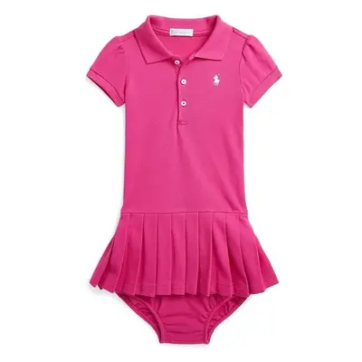 Dětské bavlněné šaty Polo Ralph Lauren růžová barva, mini 87971902