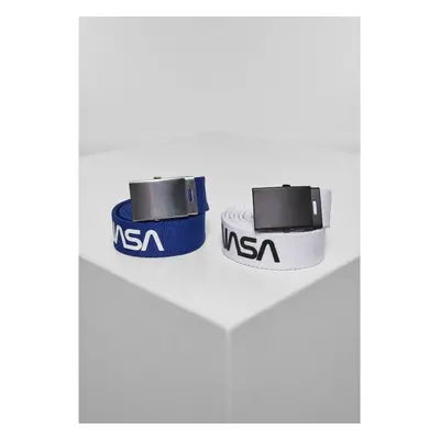 MISTER TEE NASA Belt 2-Pack extra long - blue/wht 53189762