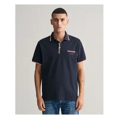 POLOKOŠILE GANT 2-COL TIPPING SS PIQUE POLO EVENING BLUE 89868569