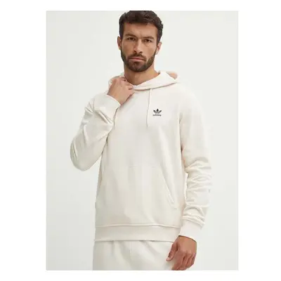 Bavlněná mikina adidas Originals pánská, béžová barva, s kapucí, s 93788263