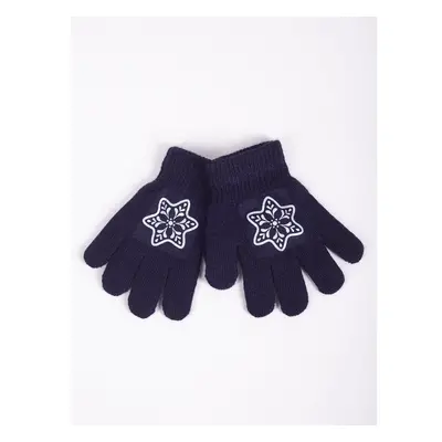 Yoclub Kidss Girls Five-Finger Gloves With Reflector RED-0237G-AA50 74836537