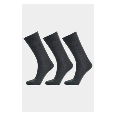 PONOŽKY GANT MERCERIZED COTTON SOCKS 3-PACK CHARCOAL MELANGE 84735208