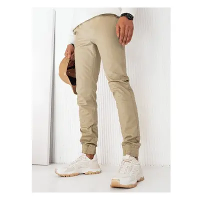 Dstreet Trendy pánské béžové jogger kalhoty 90767976