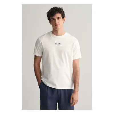 TRIČKO GANT CONTRAST SMALL LOGO TSHIRT EGGSHELL 92372546