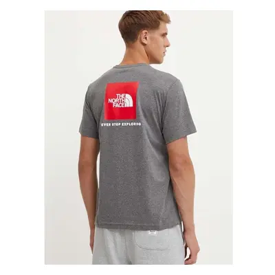 Tričko The North Face S/S Redbox Tee šedá barva, s potiskem, 95224009