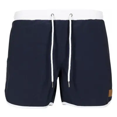 Pánské koupací kraťasy Urban Classics Retro Swimshorts - navy/white 43841985