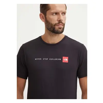 Bavlněné tričko The North Face M S/S Never Stop Exploring Tee černá 89374419