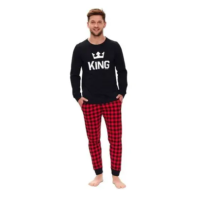 DN Nightwear Pánské pyžamo King černé 42993342