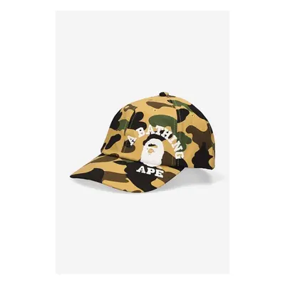 Bavlněná baseballová čepice A Bathing Ape žlutá barva, 001CPI801009M 84018778