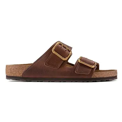 Kožené pantofle Birkenstock Arizona Bold Gap pánské, hnědá barva, 94366523