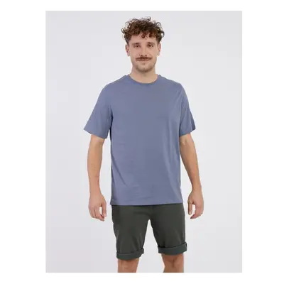 Modré pánské žíhané basic tričko Jack & Jones Organic - Pánské 83876557