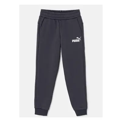 Dětské tepláky Puma ESS Logo Pants FL cl B šedá barva, s potiskem 95889489