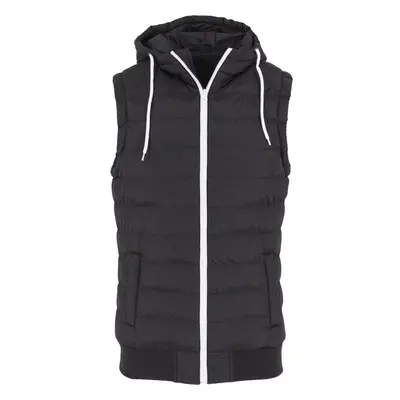 URBAN CLASSICS Small Bubble Hooded Vest - blk/wht 71843978