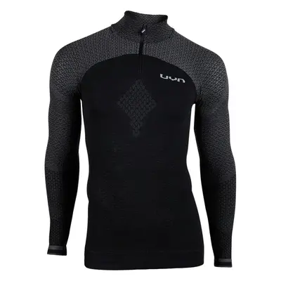 Pánské tričko UYN Running Alpha OW Shirt LS Zip Up černo-šedé, 91717591