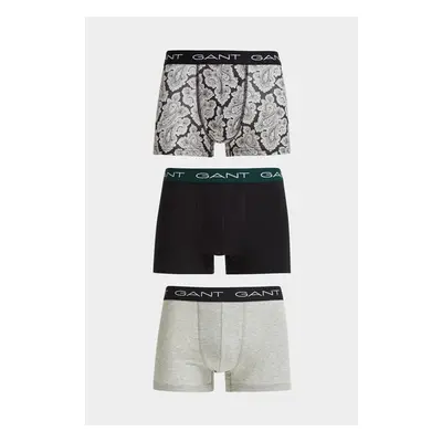 SPODNÍ PRÁDLO GANT PAISLEY PRINT TRUNK 3-PACK BLACK 85386218