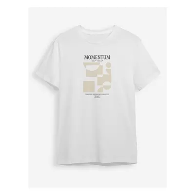 Trendyol White Text Printed Regular Cut T-shirt 95689972