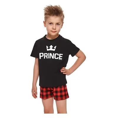 DN Nightwear Krátké chlapecké pyžamo Prince černé 58110847