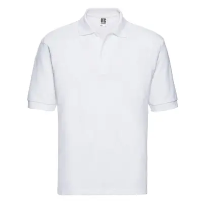 Mens White Polycotton Polo Shirt Russell 86867389