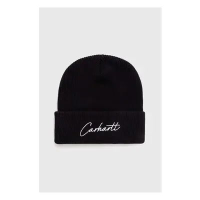 Bavlněná čepice Carhartt WIP Watcher Beanie černá barva, z husté 95192839