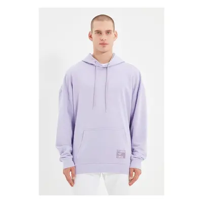 Trendyol Lilac Oversize/Wide Cut Hooded Fleece/Warm Sweatshirt 83106586