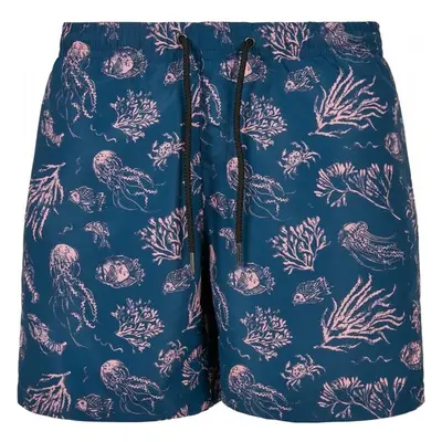 Pánské koupací šortky Urban Classics Pattern Swim Shorts - nautical 71882381