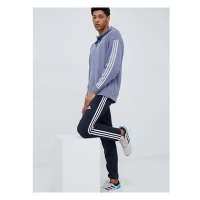 Tréninkové kalhoty adidas Essentials tmavomodrá barva, s aplikací 78987641