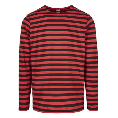 URBAN CLASSICS Regular Stripe LS - firered/blk 84155713