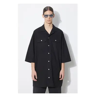 Rick Owens DRKSHDW Bavlněná košile Rick Owens Magnum Tommy Shirt černá 91607198