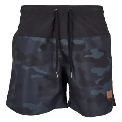 Pánské koupací kraťasy Urban Classics Block Swim Shorts - blk/darkcamo 71843326