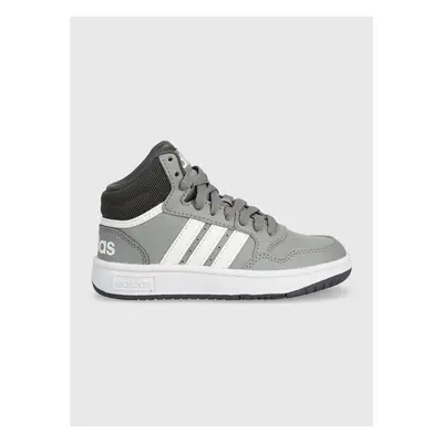 Dětské sneakers boty adidas Originals HOOPS MID 3.0 K šedá barva 83745183