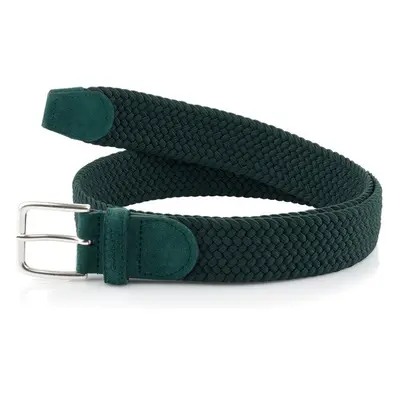 OPASEK GANT ELASTIC BRAID BELT TARTAN GREEN 87542977