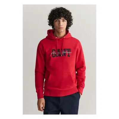 MIKINA GANT ARCH SCRIPT HOODIE RUBY RED 89868571