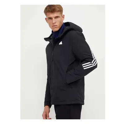 Bunda adidas pánská, černá barva, přechodná 85354215