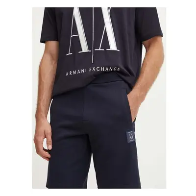 Bavlněné šortky Armani Exchange pánské, tmavomodrá barva 95241862