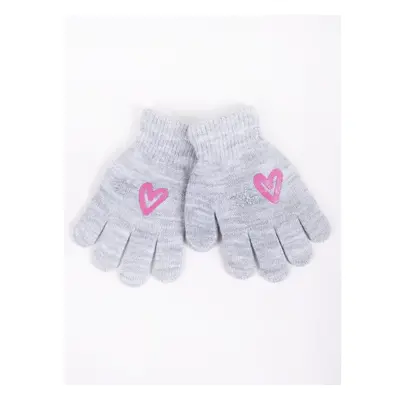 Yoclub Kidss Girls Five-Finger Gloves RED-0012G-AA5A-012 74836535