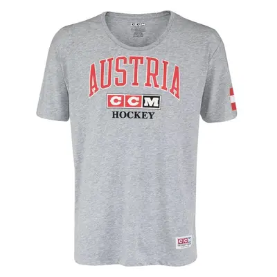 Pánské tričko CCM FLAG TEE TEAM AUSTRIA Athletic Grey 92090110