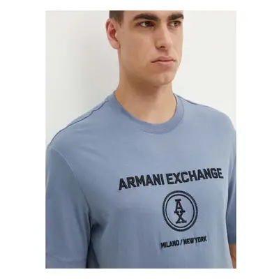 Bavlněné tričko Armani Exchange s aplikací, 6DZTLC ZJ9JZ 95090482