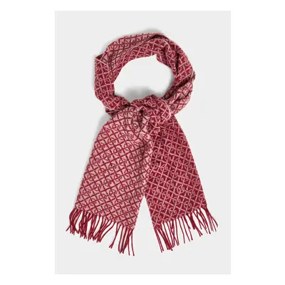 ŠÁLA GANT G PATTERN WOVEN SCARF PLUMPED RED 84796917