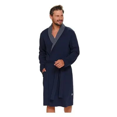 DN Nightwear Pánský župan Thomas tmavě modrý 90044949