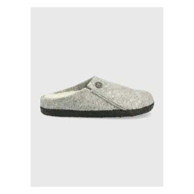 Dětské vlněné pantofle Birkenstock šedá barva 70046148