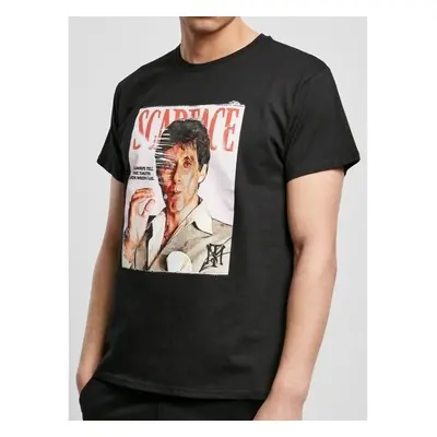 URBAN CLASSICS Pánské tričko Scarface Magazine Cover Tee black 76498650