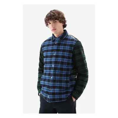 Péřová bunda Woolrich Check Overshirt CFWOOS0080MRUT3331 31073 pánská, 84007167