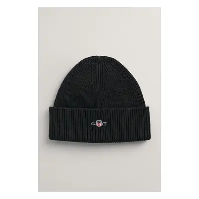 ČEPICE GANT SHIELD COTTON BEANIE BLACK 84605609