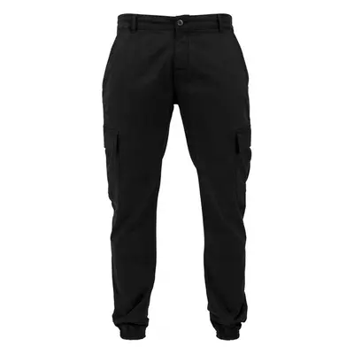 URBAN CLASSICS Washed Cargo Twill Jogging Pants - black 43839952