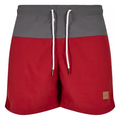 Pánské koupací kraťasy Urban Classics Block Swim Shorts - brickred 71707842