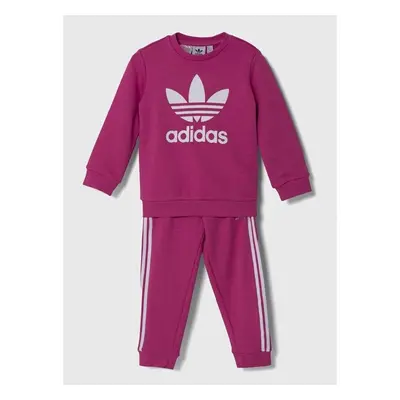 Dětská tepláková souprava adidas Originals CREW SET růžová barva, 94845258