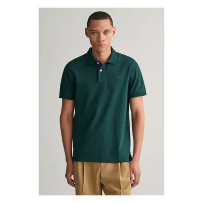 POLOKOŠILE GANT REG CONTRAST PIQUE SS RUGGER TARTAN GREEN 84606163